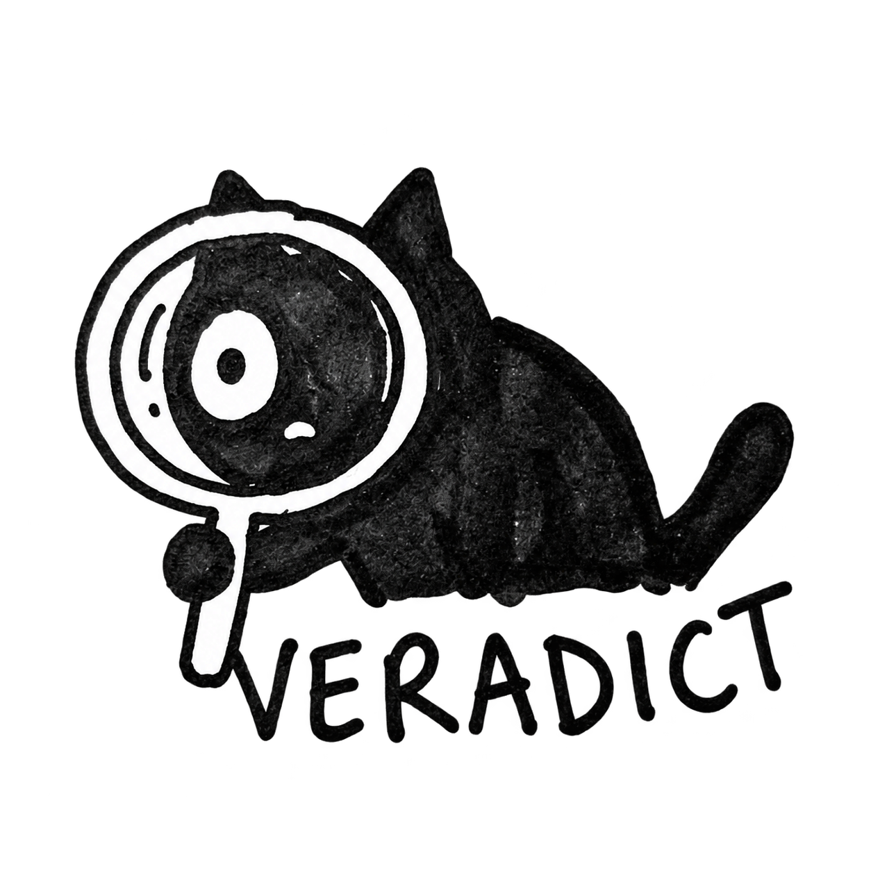 VERADICT 돋보기 고양이 로고
